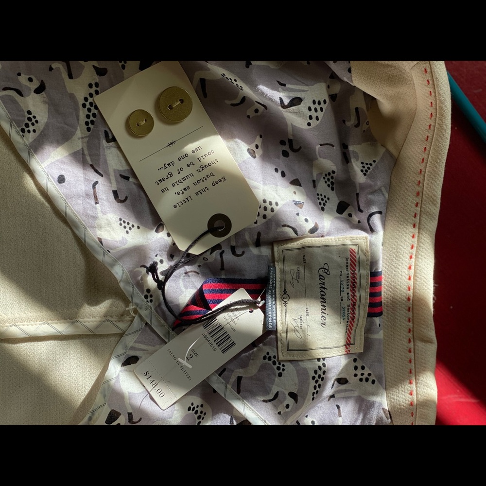 NWT! Anthropologie Cartonnier Off White Blazer - Picture 3 of 5